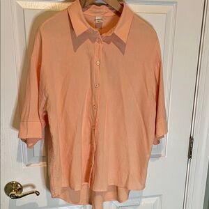 HeRing Light Coral Button-Down Shirt